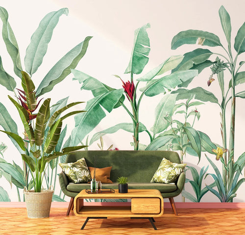 Tropikal Baskılı Duvar Kağıdı