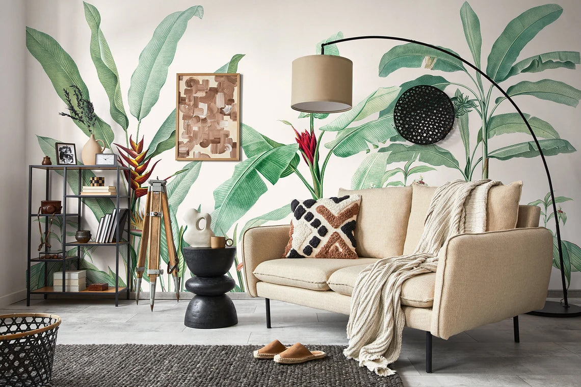 Tropikal Baskılı Duvar Kağıdı