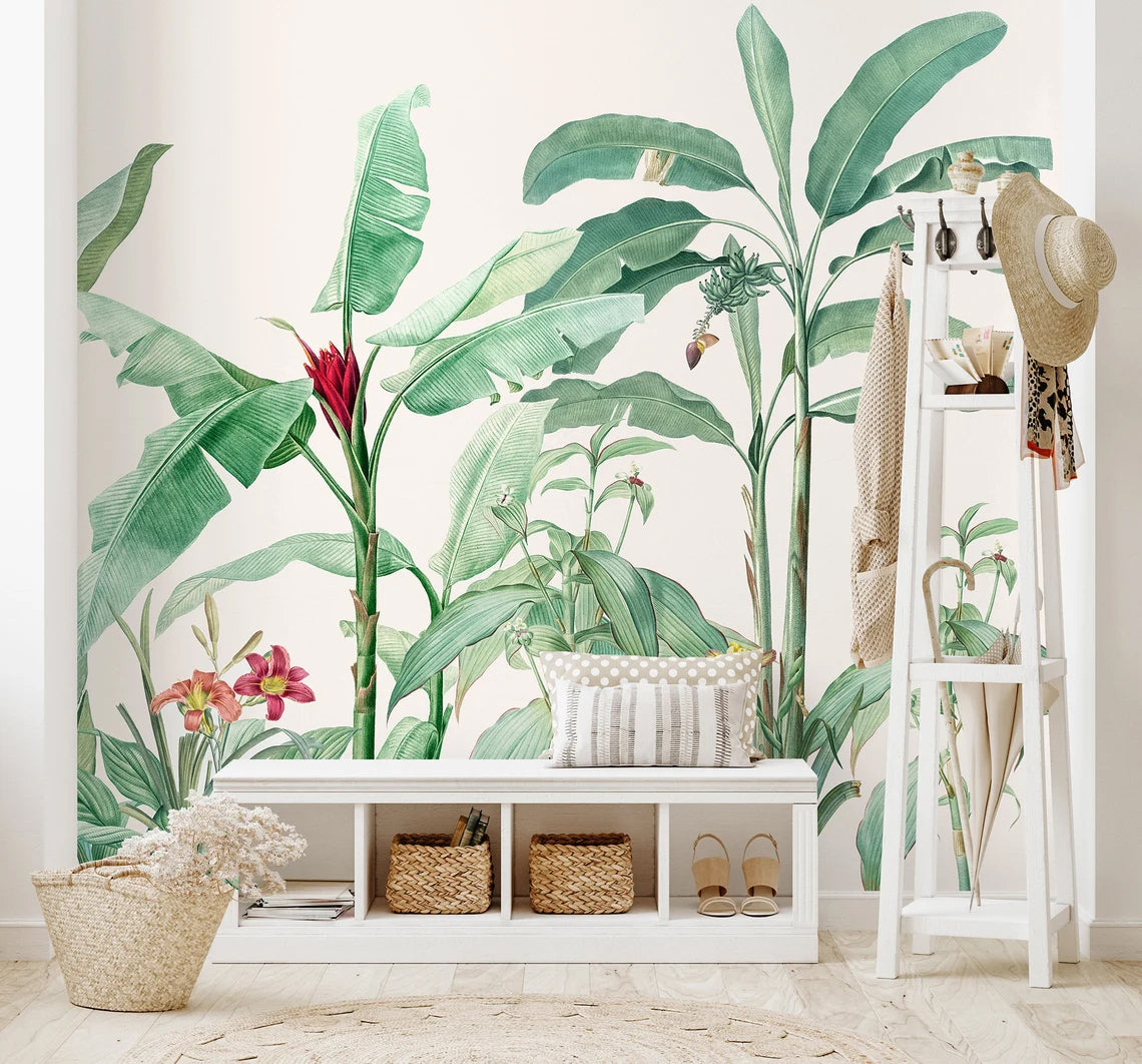 Tropikal Baskılı Duvar Kağıdı