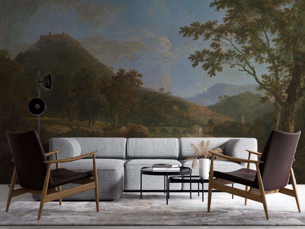 Klasik Dağ ve Göl Kenarı Manzarası Duvar Kağıdı – uygulama görseli 4