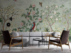 Chinoiserie Bahçe ve Sülün Kuşları Duvar Kağıdı – uygulama görseli 4