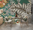 Art Nouveau Beyaz Çiçek Dalları Duvar Kağıdı – uygulama görseli 3