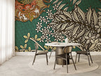 Art Nouveau Beyaz Çiçek Dalları Duvar Kağıdı – uygulama görseli 6