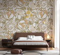 Art Nouveau Krem Güller ve Sarmaşıklar Duvar Kağıdı – uygulama görseli 4