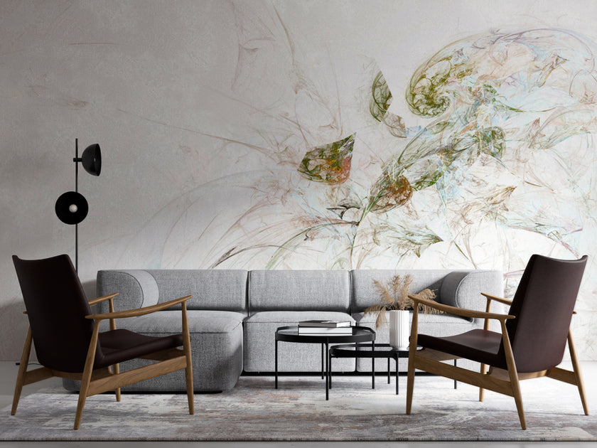 Minimal Pastel Soyut Bitkiler Duvar Kağıdı – uygulama görseli 4