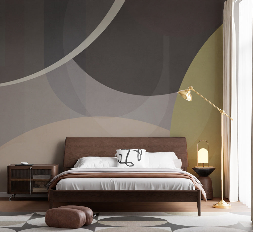 Pastel Geometrik Daireler Duvar Kağıdı – uygulama görseli 5