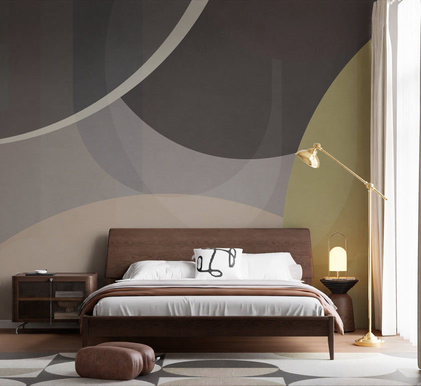 Pastel Geometrik Daireler Duvar Kağıdı – uygulama görseli 5