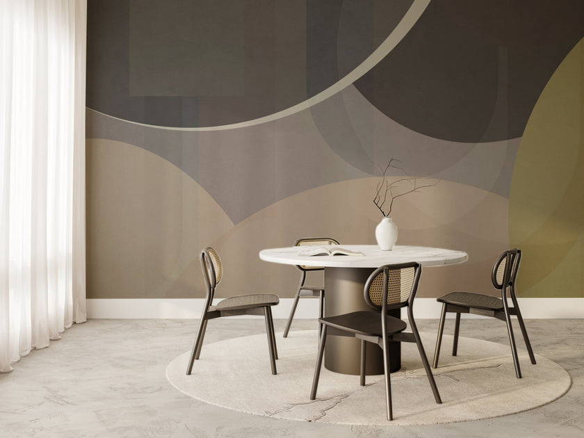 Pastel Geometrik Daireler Duvar Kağıdı – uygulama görseli 6