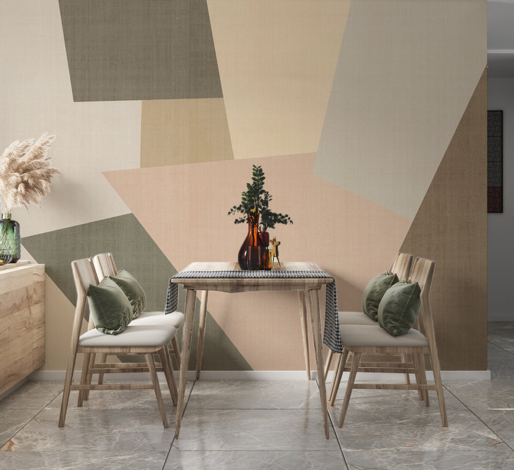 Pastel Geometrik Bloklar Duvar Kağıdı – uygulama görseli 3