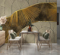 Altın Yaprak ve Art Deco Kemerler Duvar Kağıdı – uygulama görseli 3