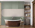 Mint Yeşili Minimal Kemer ve Çizgili Panel Duvar Kağıdı – uygulama görseli 7
