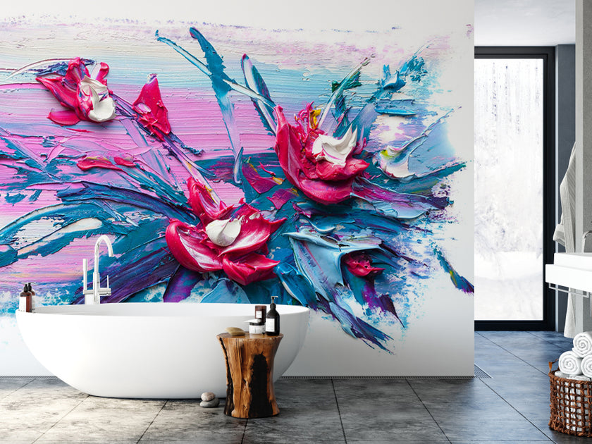 Soft Pembe Mavi Duvar Kağıdı