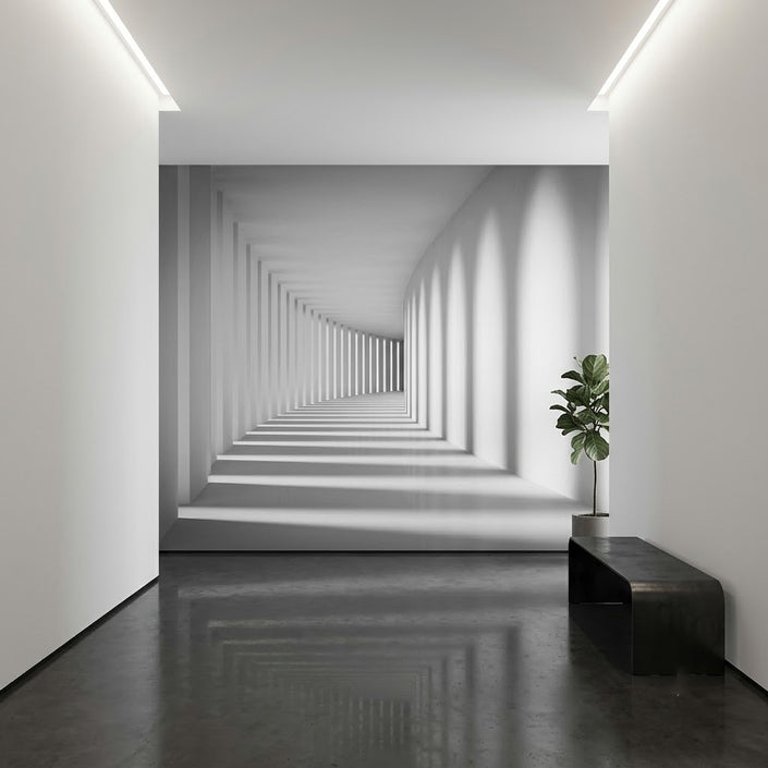 Minimalist Mimari Geometrik Derinlik Duvar Kağıdı